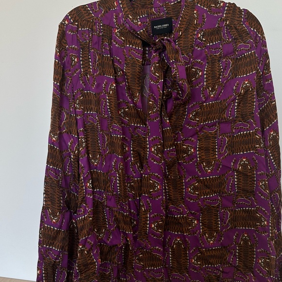 Rachel Comey Upland Tieneck Tiger Print Blouse - Picture 3 of 8